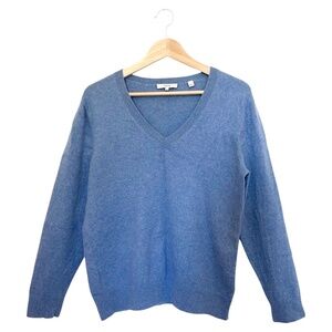 Vince LUXE 100% Cashmere V-neck Sweater. Color: Blue. Size Medium